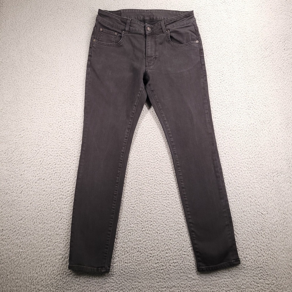 6397 Jeans Womens 27 Faded Black Mini Skinny Relaxed Fit‎ Denim NP042 Italy - Picture 2 of 15